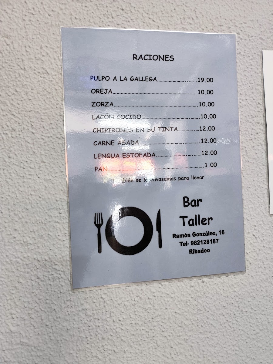 Bar Taller Photo Menu 4
