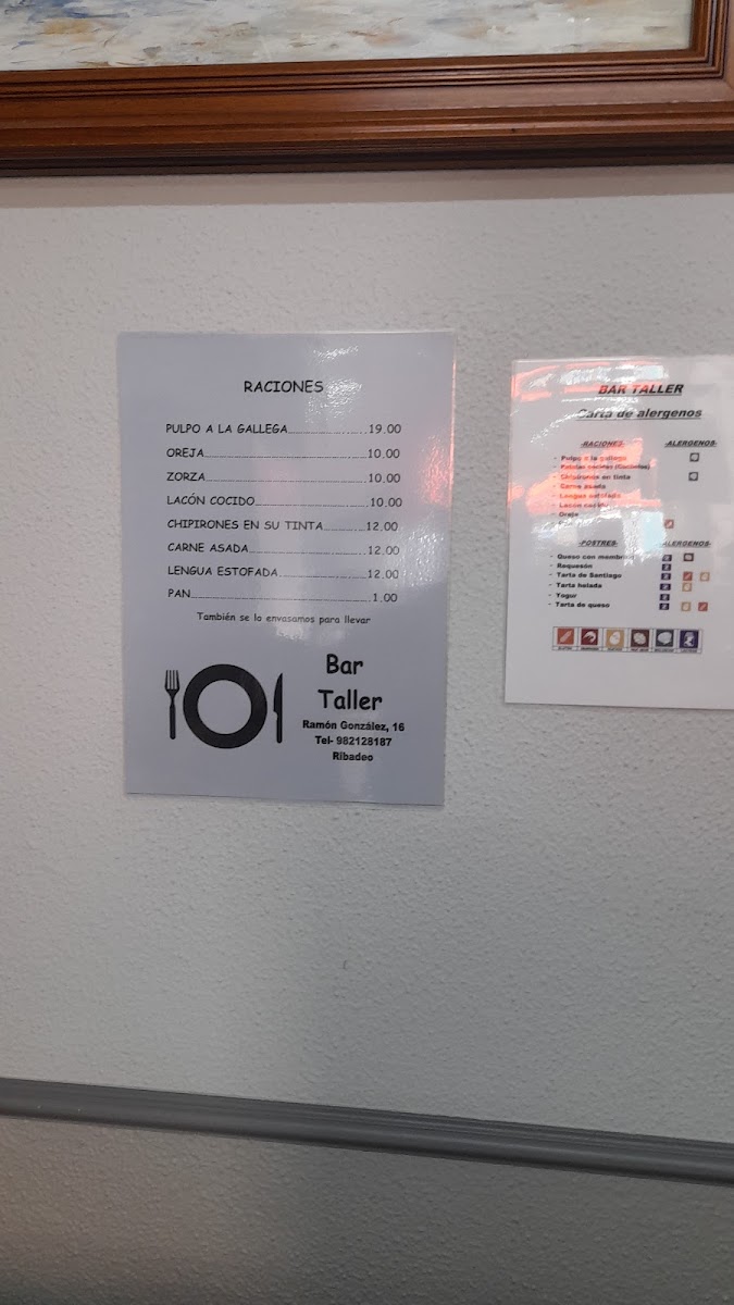 Bar Taller Photo Menu 7