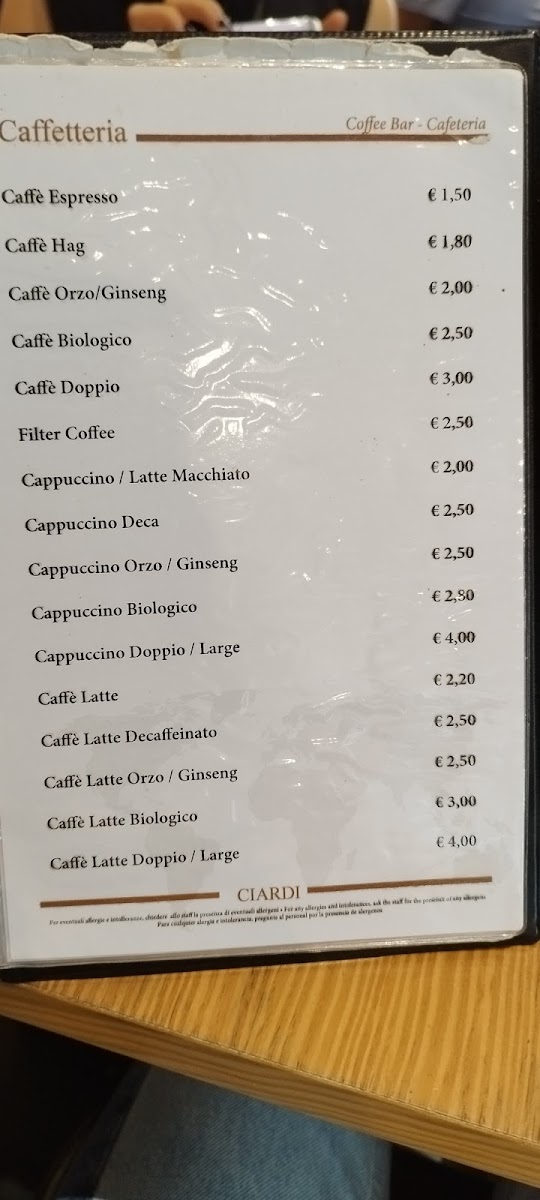 Ciardi Bar Ristorante Photo Menu 10