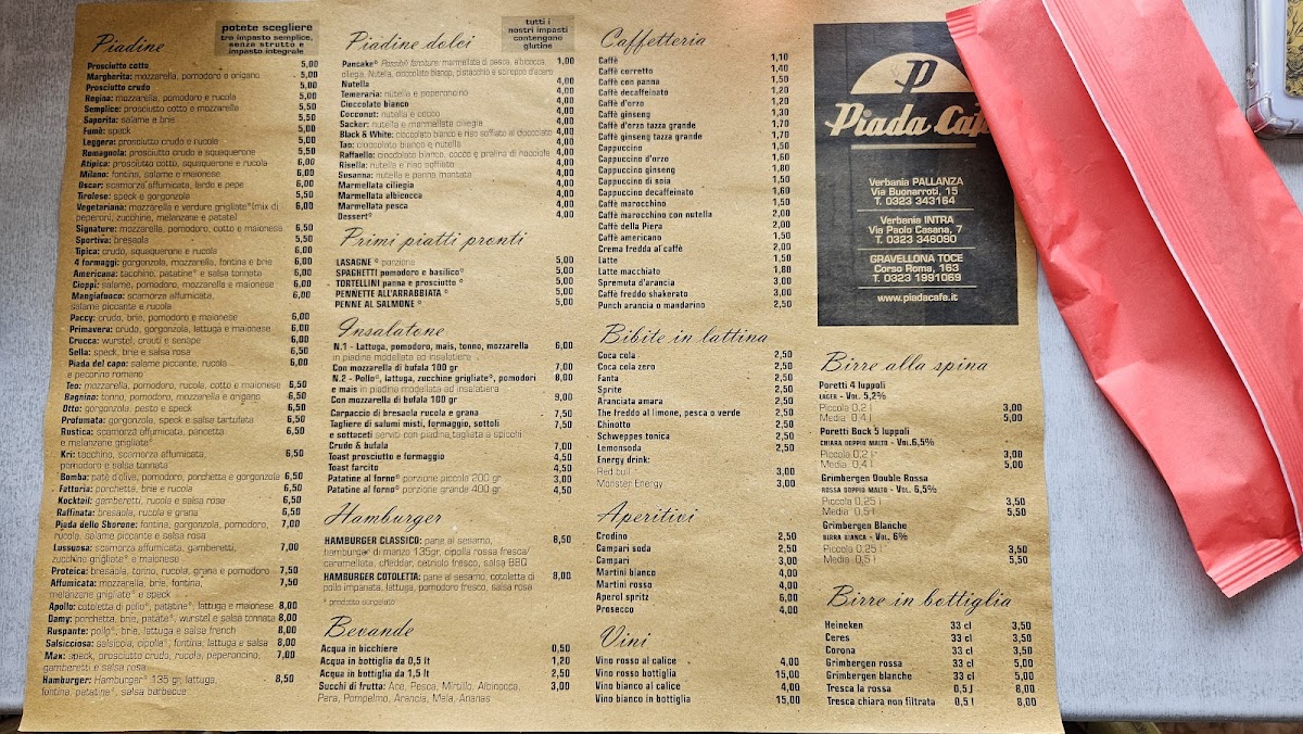 Piada Café di Pallanza Photo Menu 1