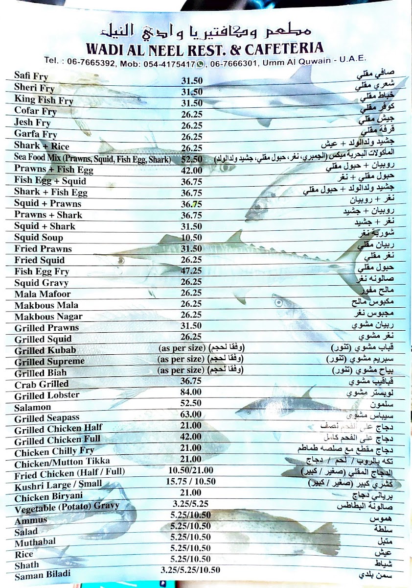 Wadi Al Neel Restaurant Photo Menu 1