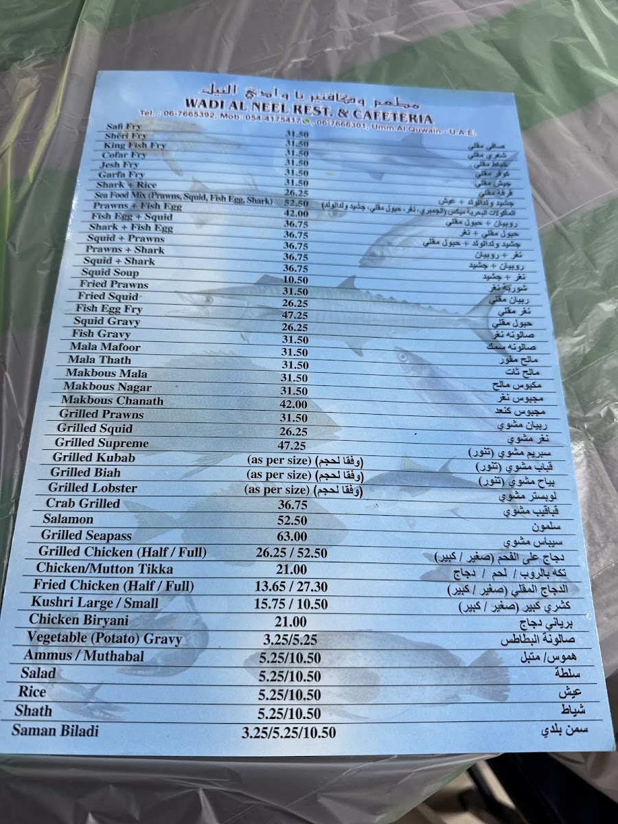 Wadi Al Neel Restaurant Photo Menu 2