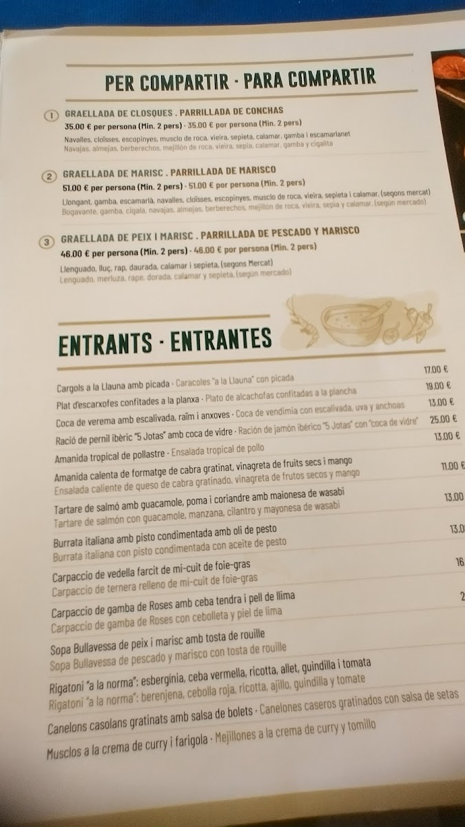 La Terrassa d'Empúries Photo Menu 7