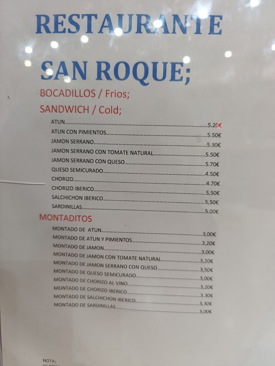 Restaurante San Roque Photo Menu 2