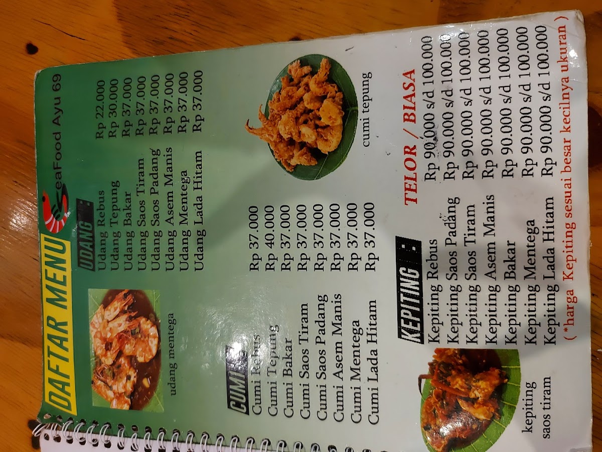 Seafood Ayu 69 Photo Menu 8