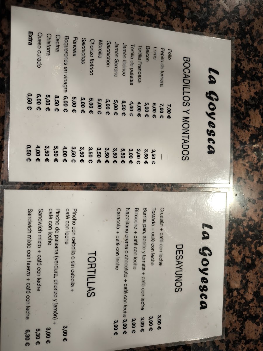La Goyesca Photo Menu 6