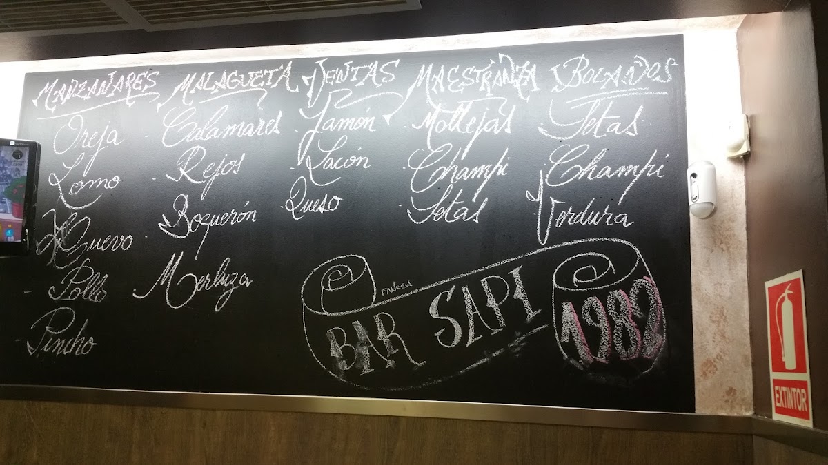 BAR SAPI. Photo Menu 10