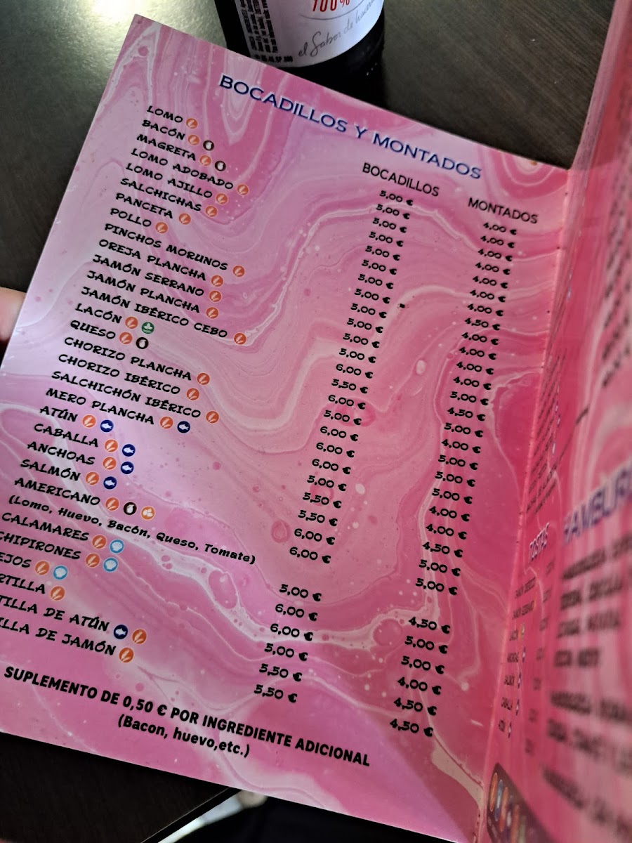 BAR SAPI. Photo Menu 6