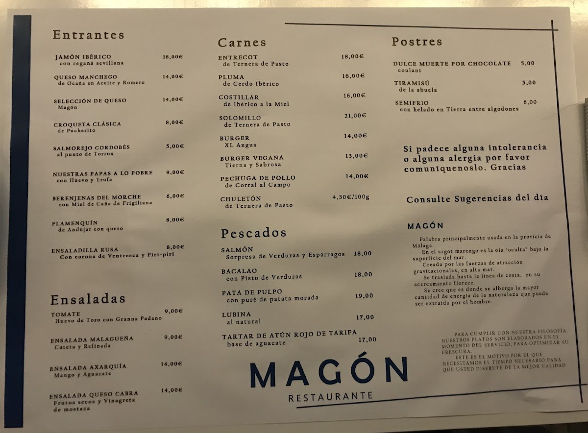 Restaurante MAGÓN Photo Menu 10