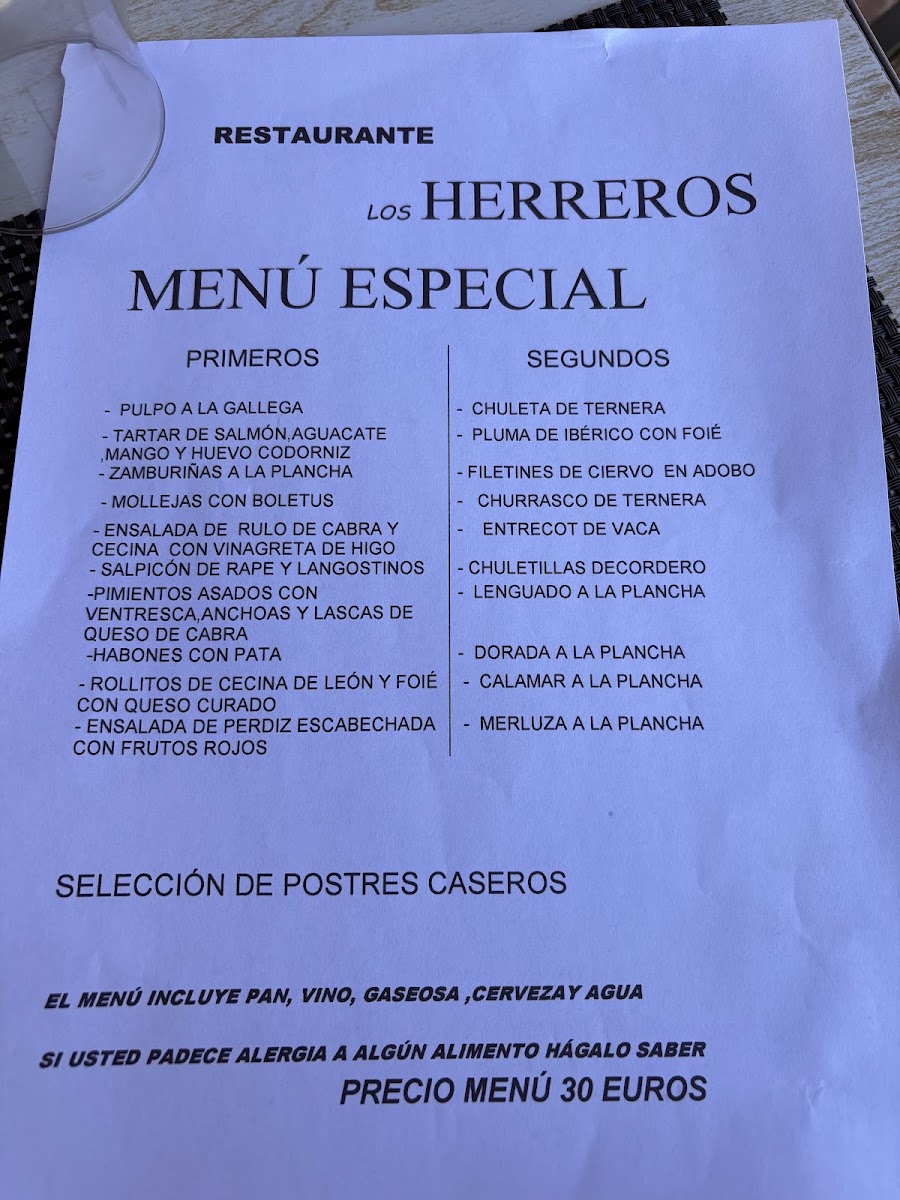 Los Herreros Photo Menu 3