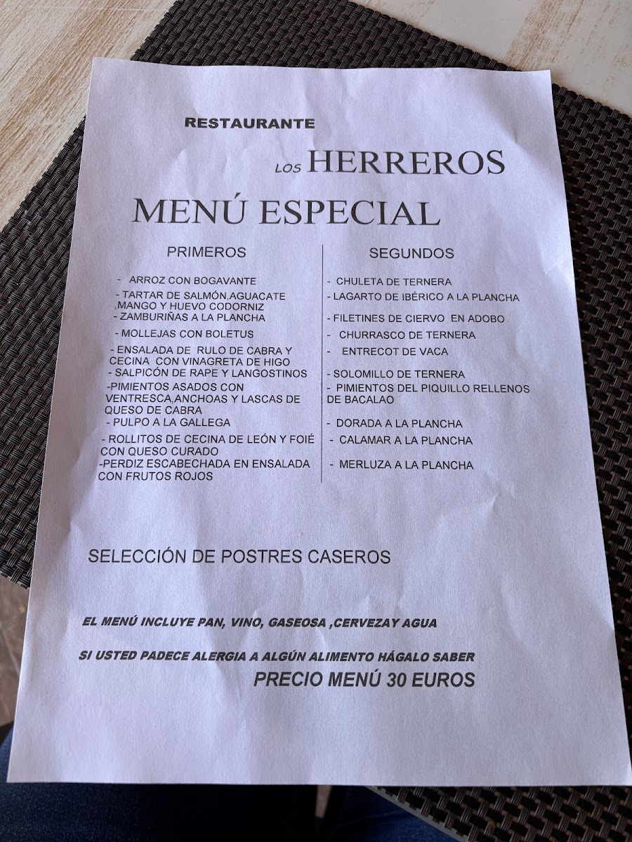 Los Herreros Photo Menu 4