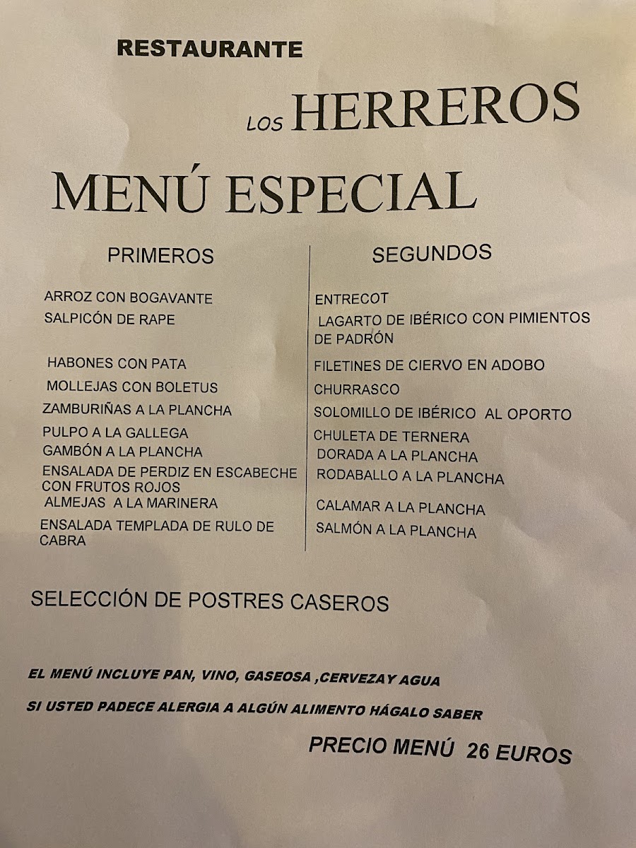 Los Herreros Photo Menu 6