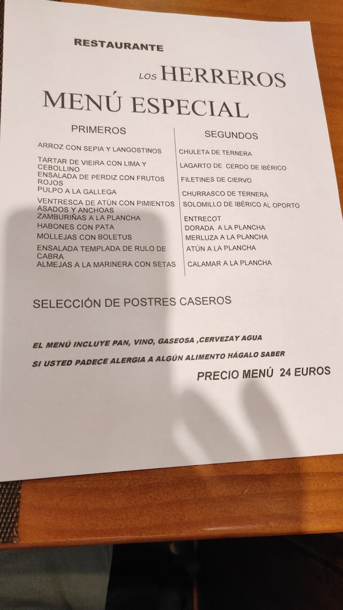 Los Herreros Photo Menu 9