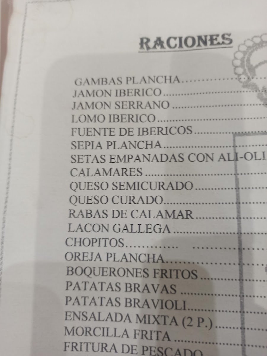 Restaurante Los Cantos Photo Menu 2