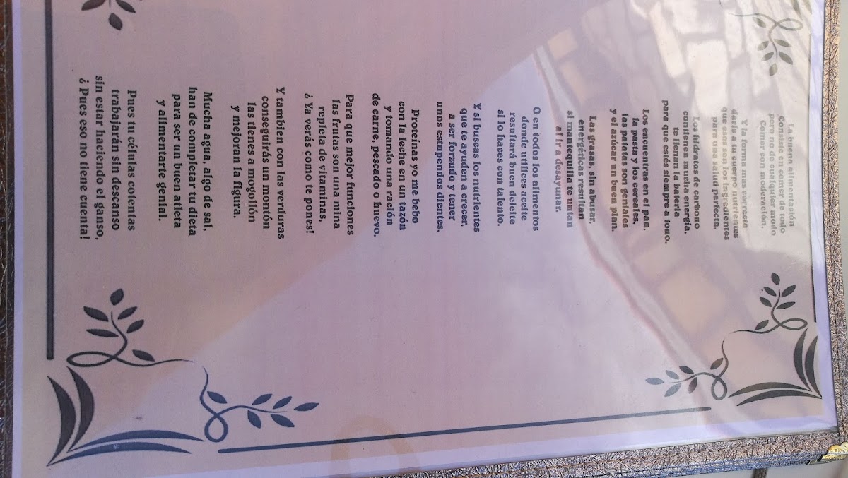 Restaurante La Estación Photo Menu 1