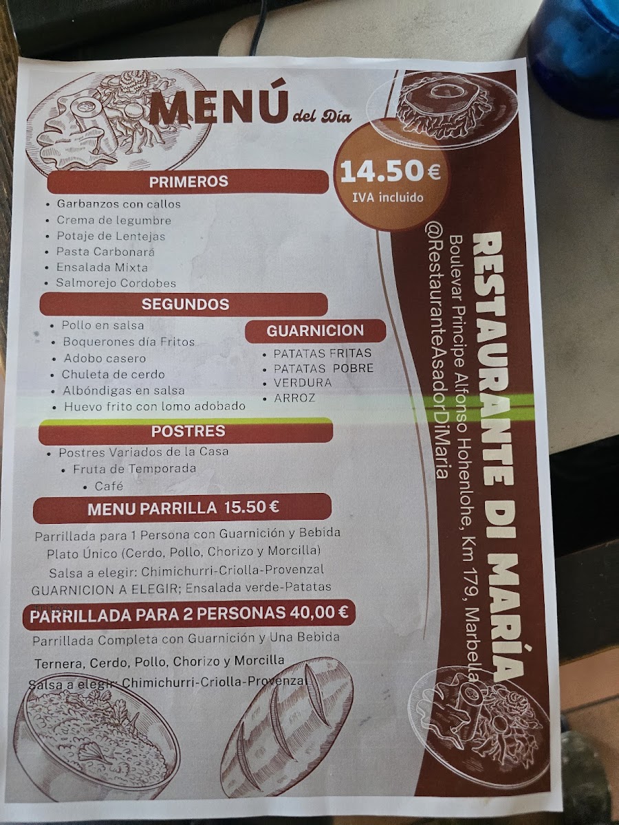 Restaurante D´Maria Photo Menu 2