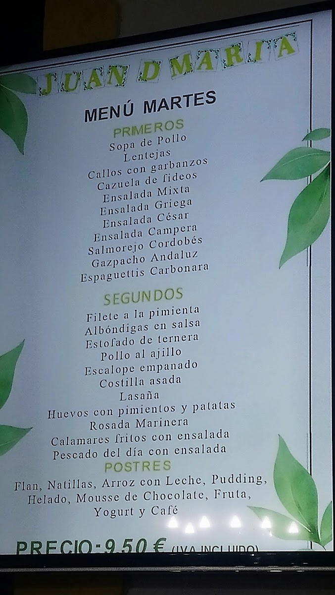 Restaurante D´Maria Photo Menu 3