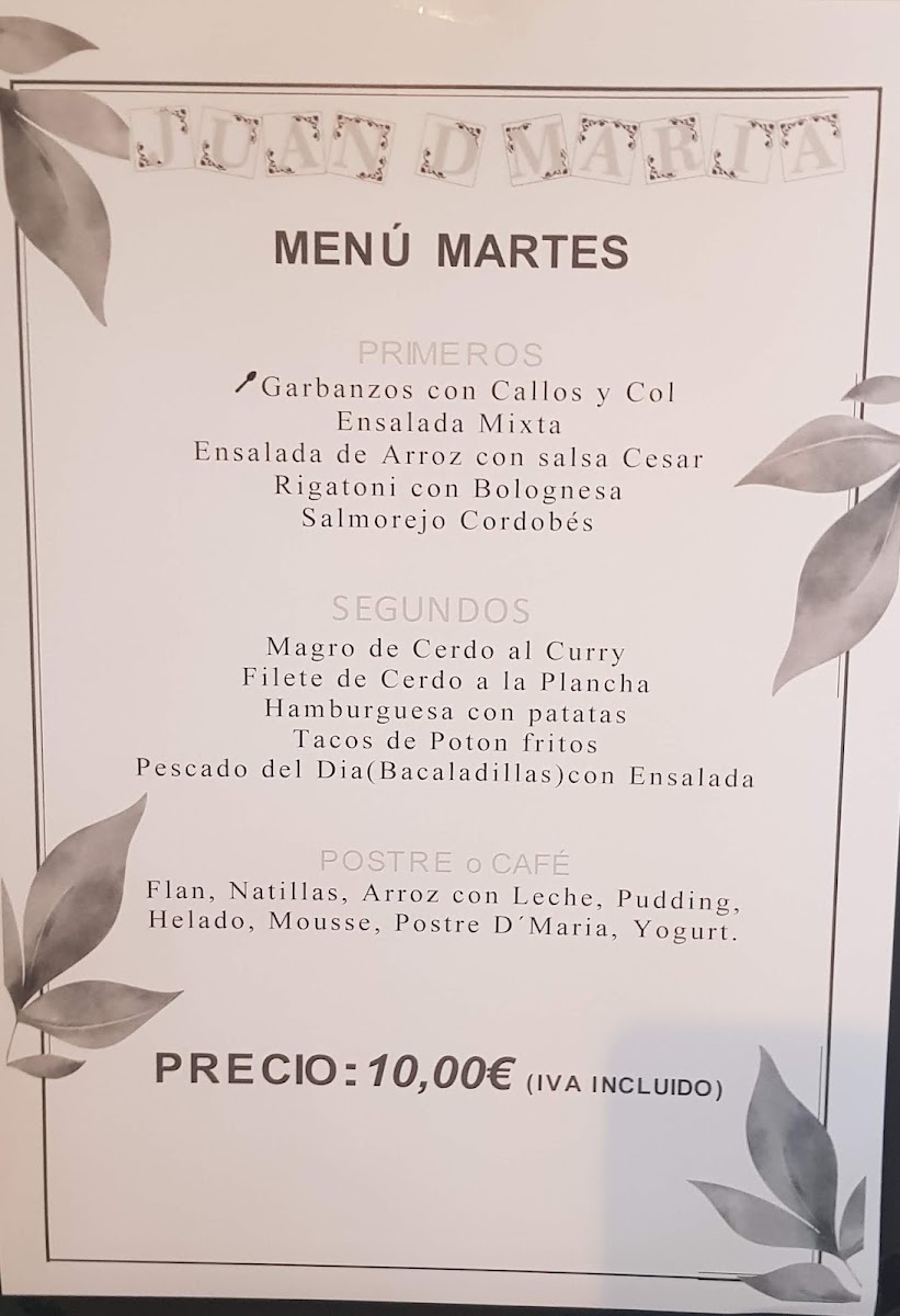 Restaurante D´Maria Photo Menu 7