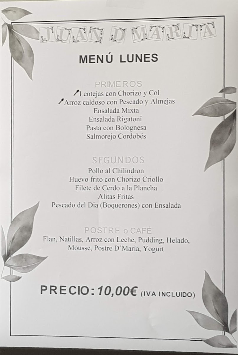 Restaurante D´Maria Photo Menu 9