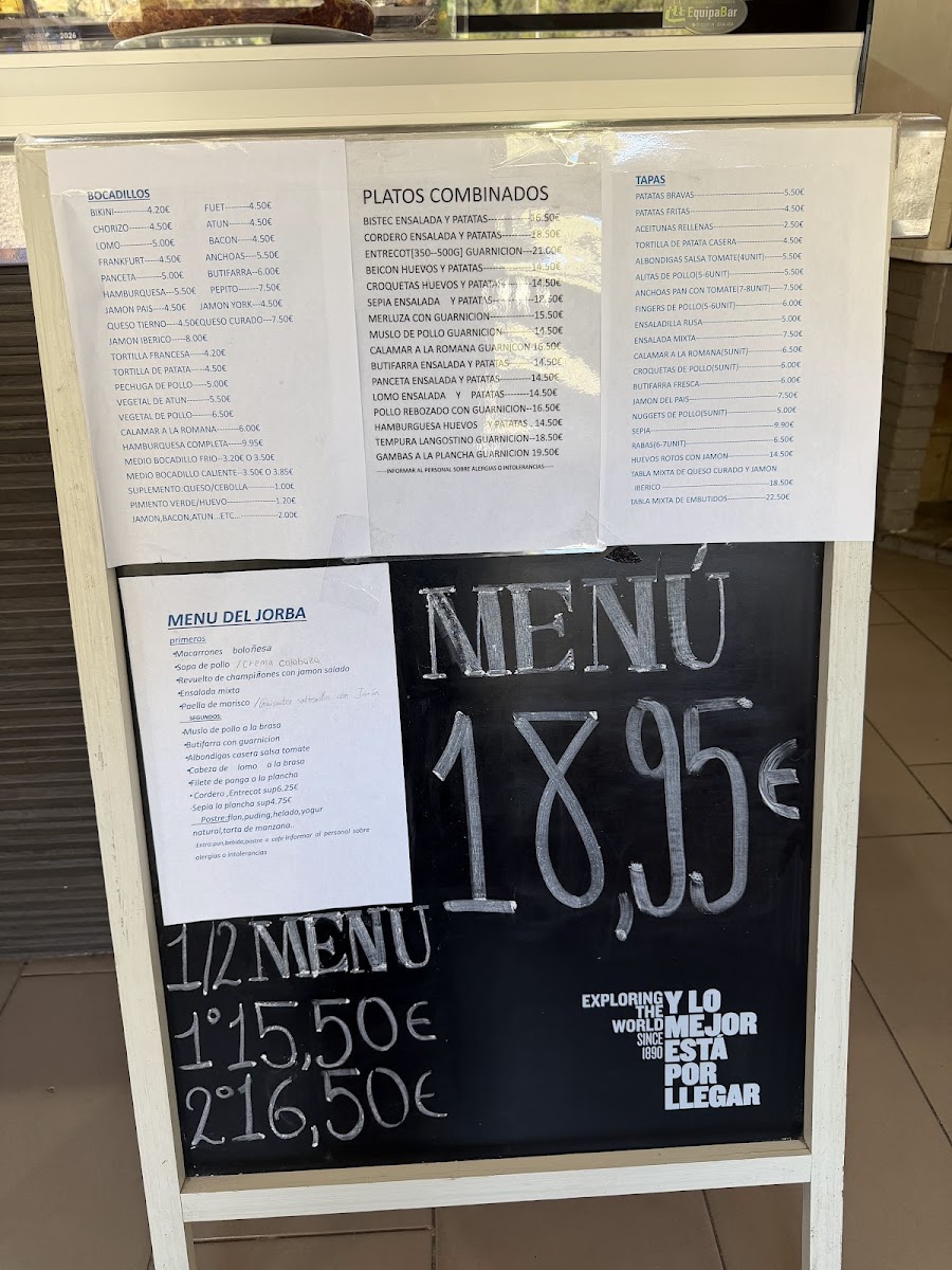 Jorba Cafeteria Bar Restaurant Photo Menu 1