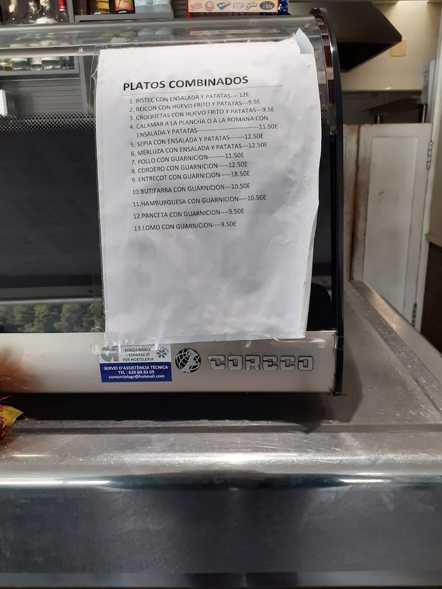 Jorba Cafeteria Bar Restaurant Photo Menu 8