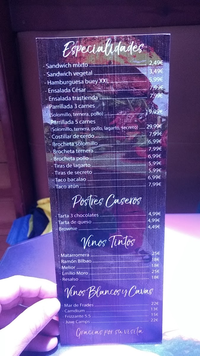 La Trastienda del Mundo Photo Menu 4