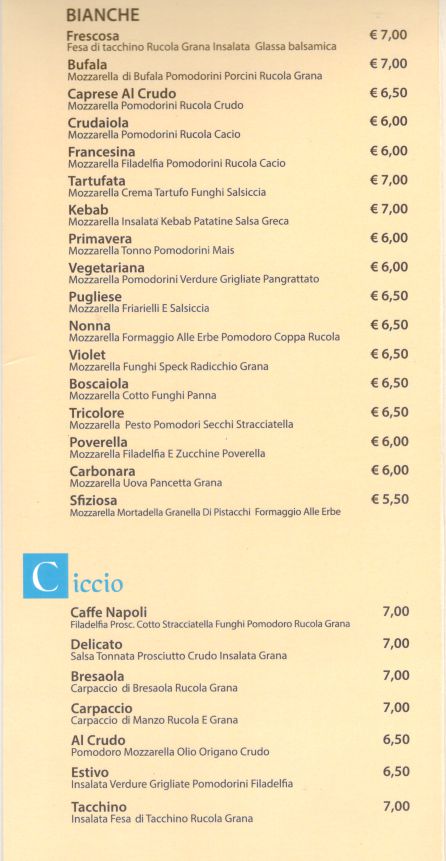 Caffè Napoli Photo Menu 1