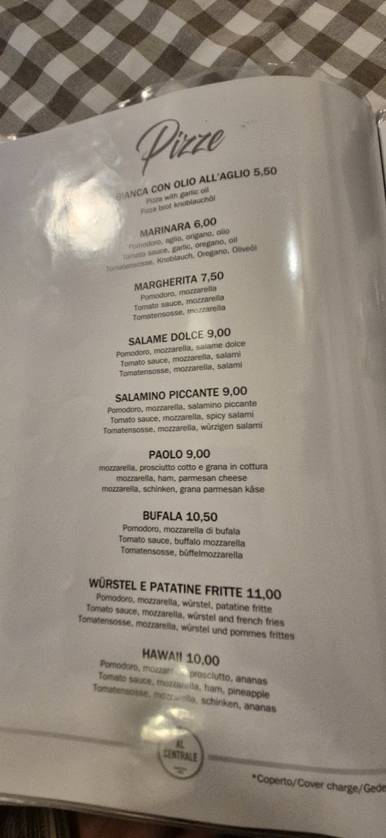 Al Centrale Photo Menu 8
