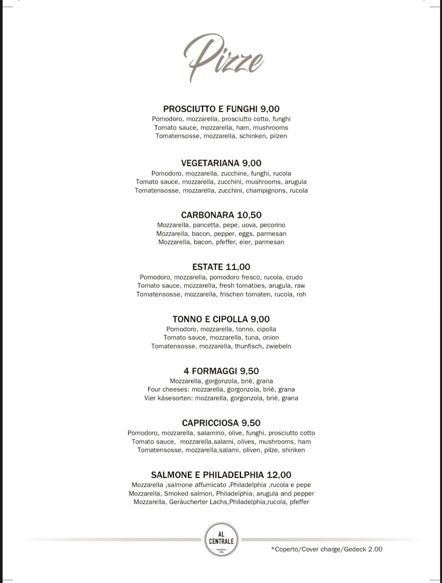 Al Centrale Photo Menu 9
