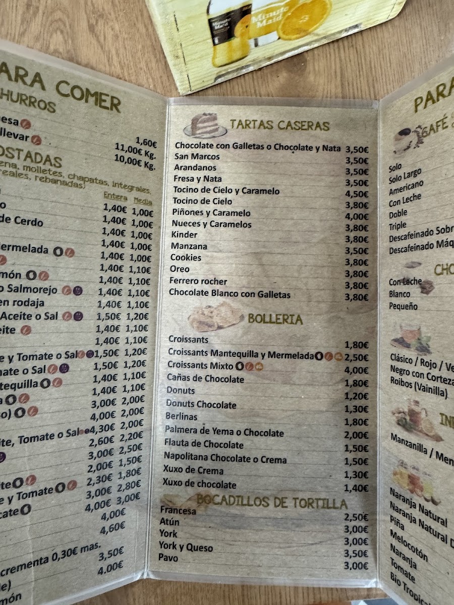 Cafetería La Ponderosa Photo Menu 10