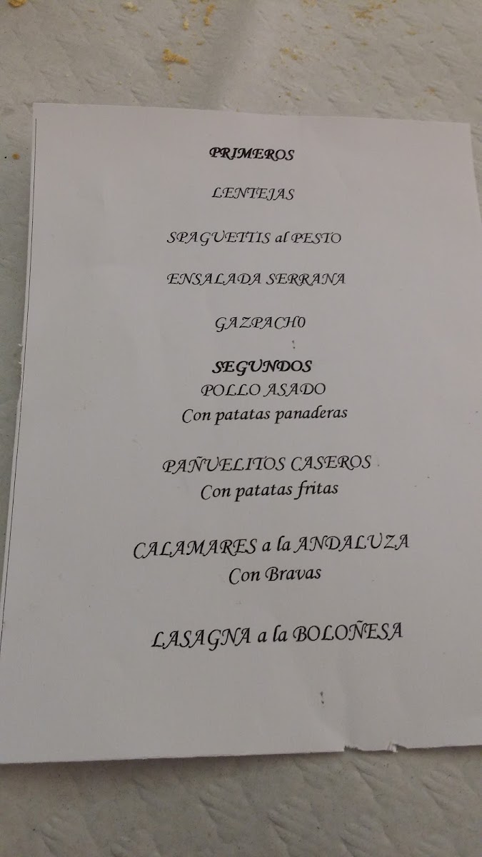 Hostal Restaurante La Tinaja Photo Menu 10