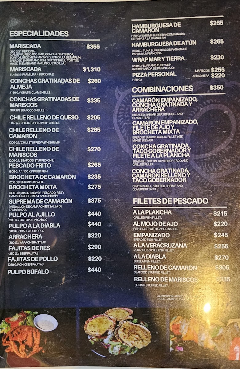 Mariscos El Paraje Photo Menu 2