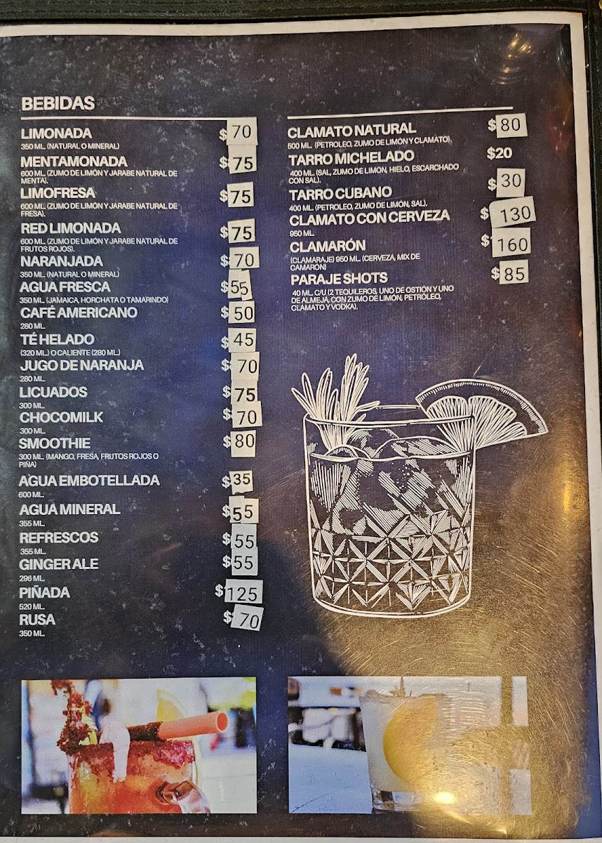 Mariscos El Paraje Photo Menu 3