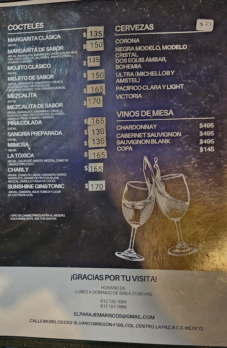 Mariscos El Paraje Photo Menu 4