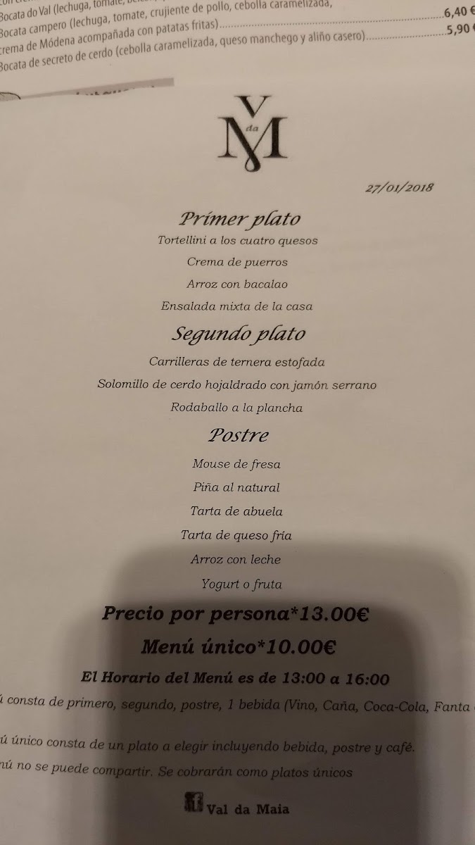 Val da Mahía Photo Menu 6