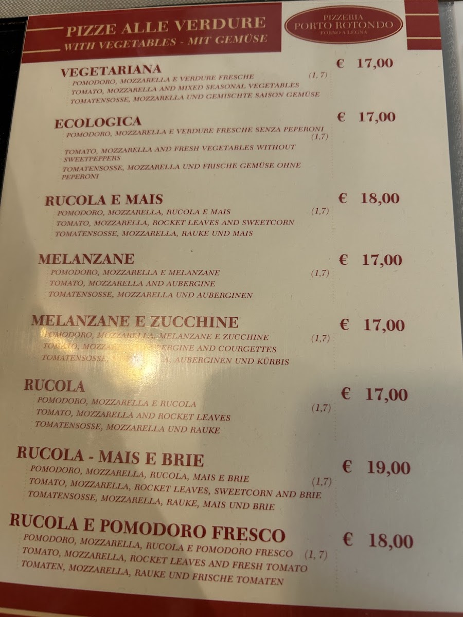 Pizzeria Porto Rotondo cortina Photo Menu 2