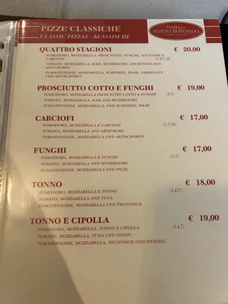 Pizzeria Porto Rotondo cortina Photo Menu 5