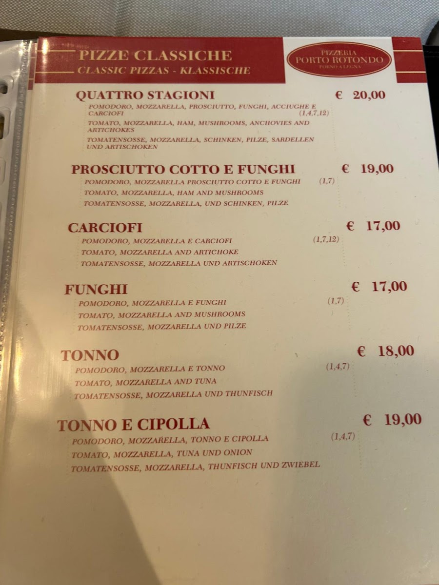 Pizzeria Porto Rotondo cortina Photo Menu 6