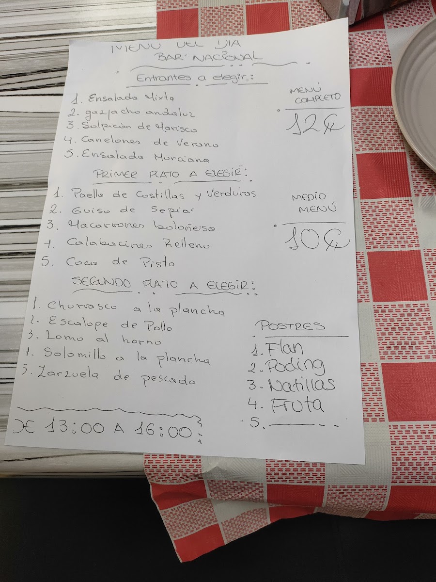 Bar Nacional Photo Menu 8