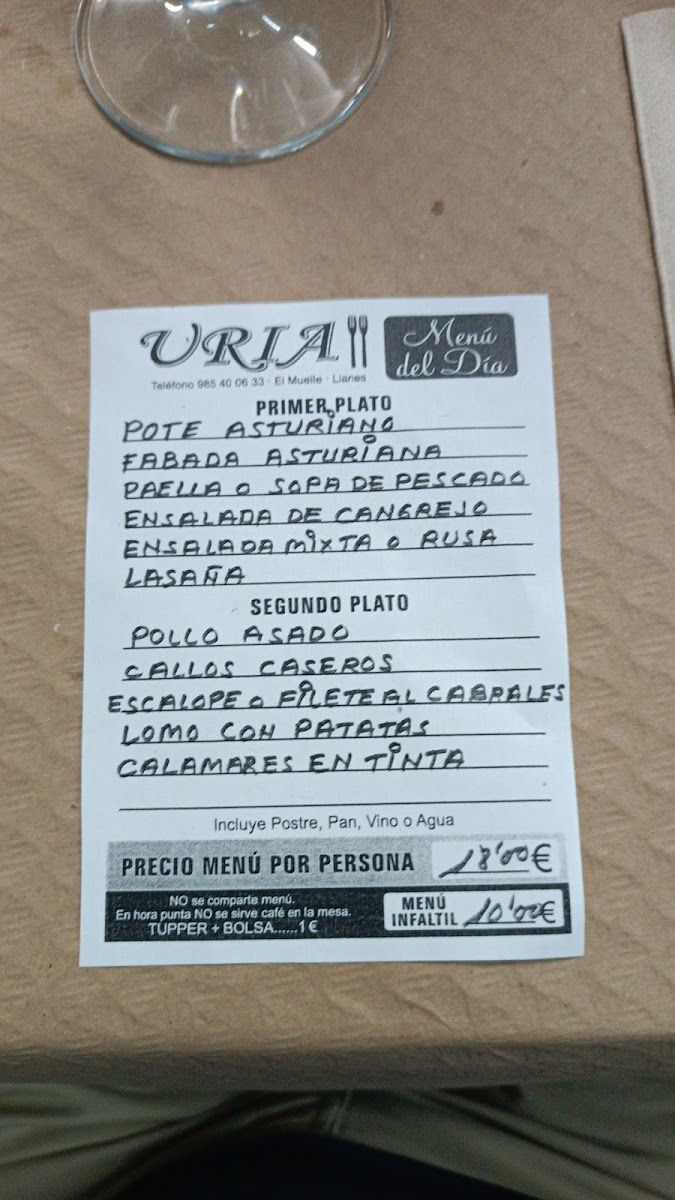 Bar Restaurante Uria Photo Menu 5