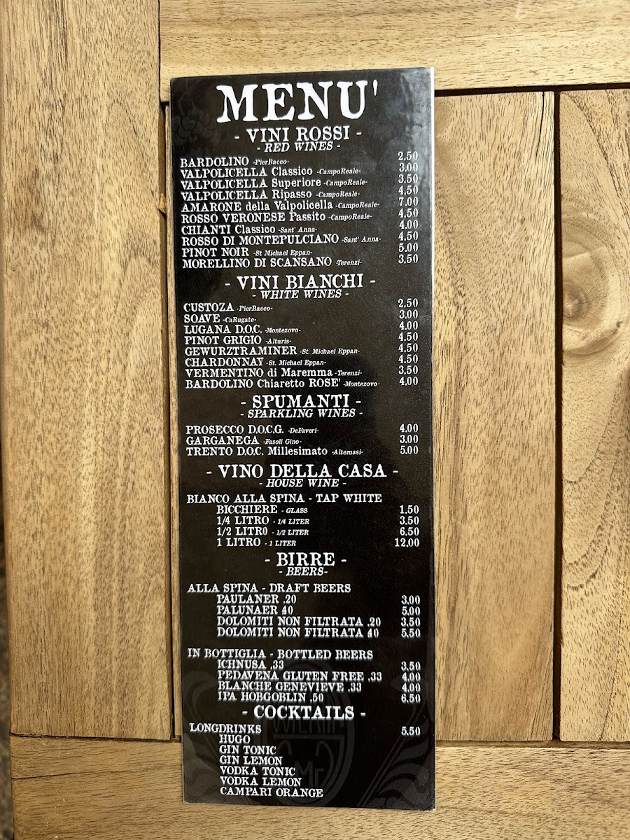 Bar G. & G. Photo Menu 1