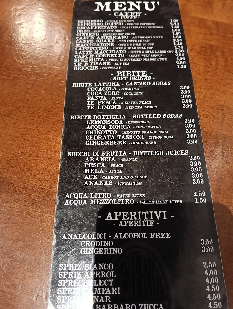 Bar G. & G. Photo Menu 2