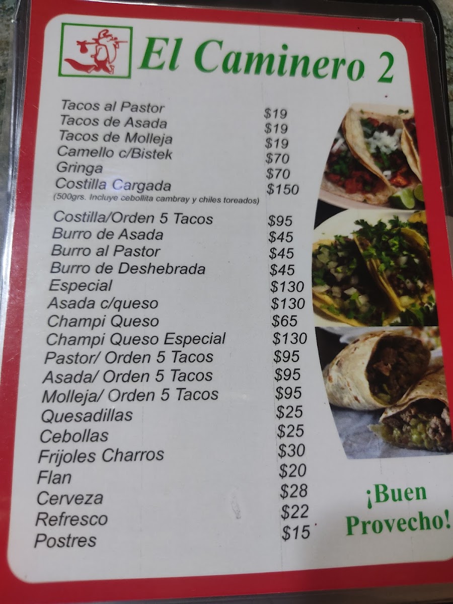 El Caminero 2 Photo Menu 10