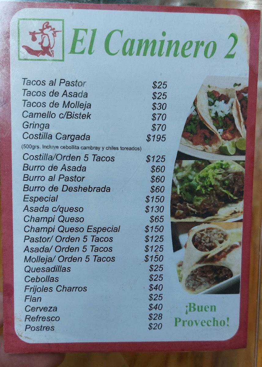 El Caminero 2 Photo Menu 3