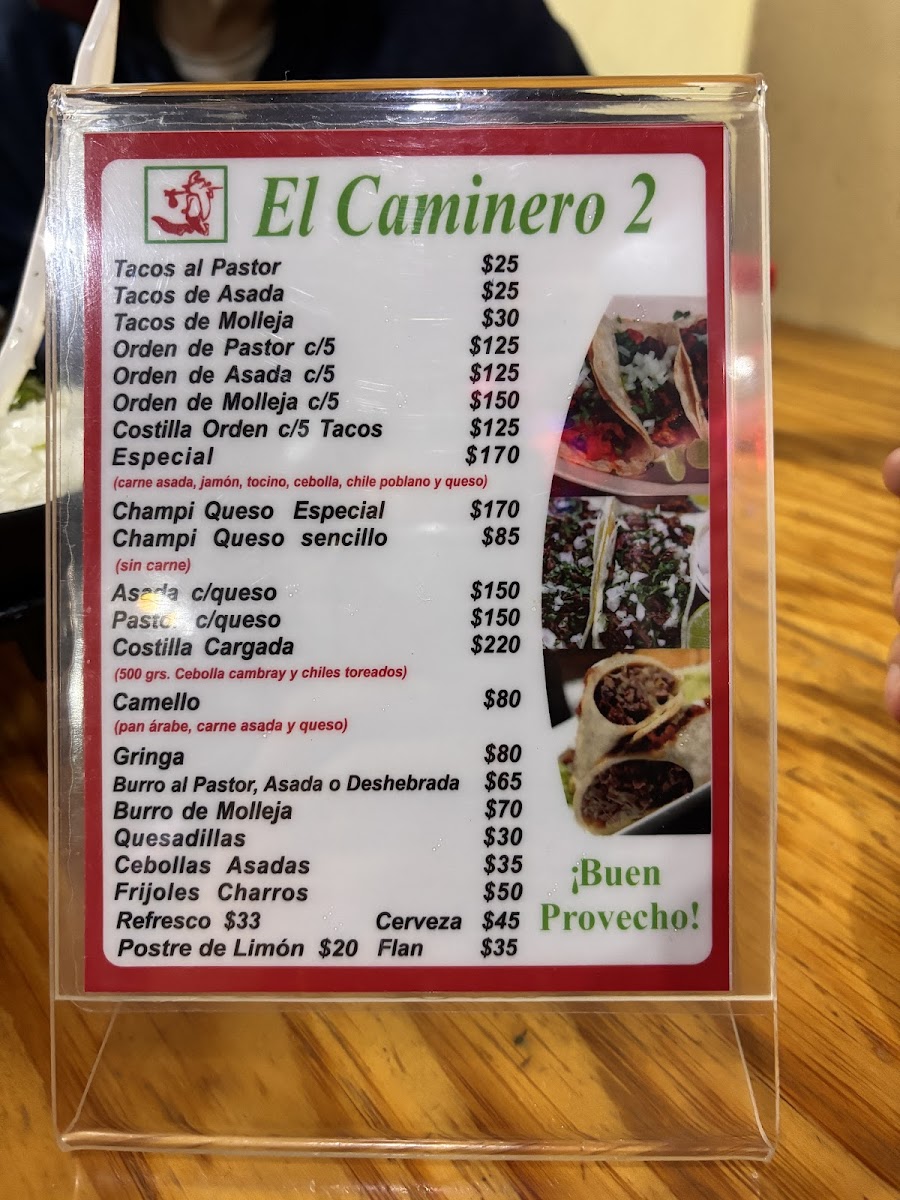 El Caminero 2 Photo Menu 4