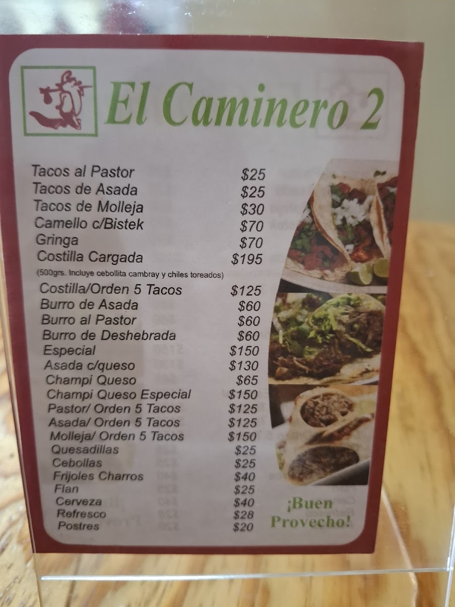 El Caminero 2 Photo Menu 6