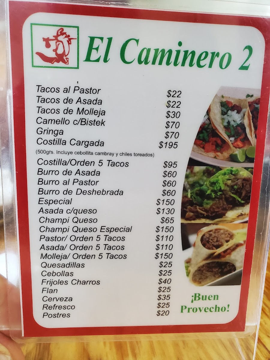 El Caminero 2 Photo Menu 8