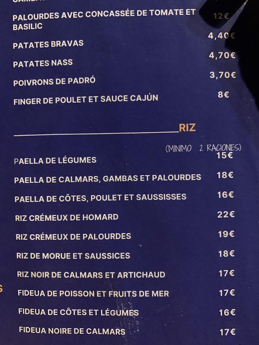 Restaurant Marisma Barceloneta Photo Menu 3