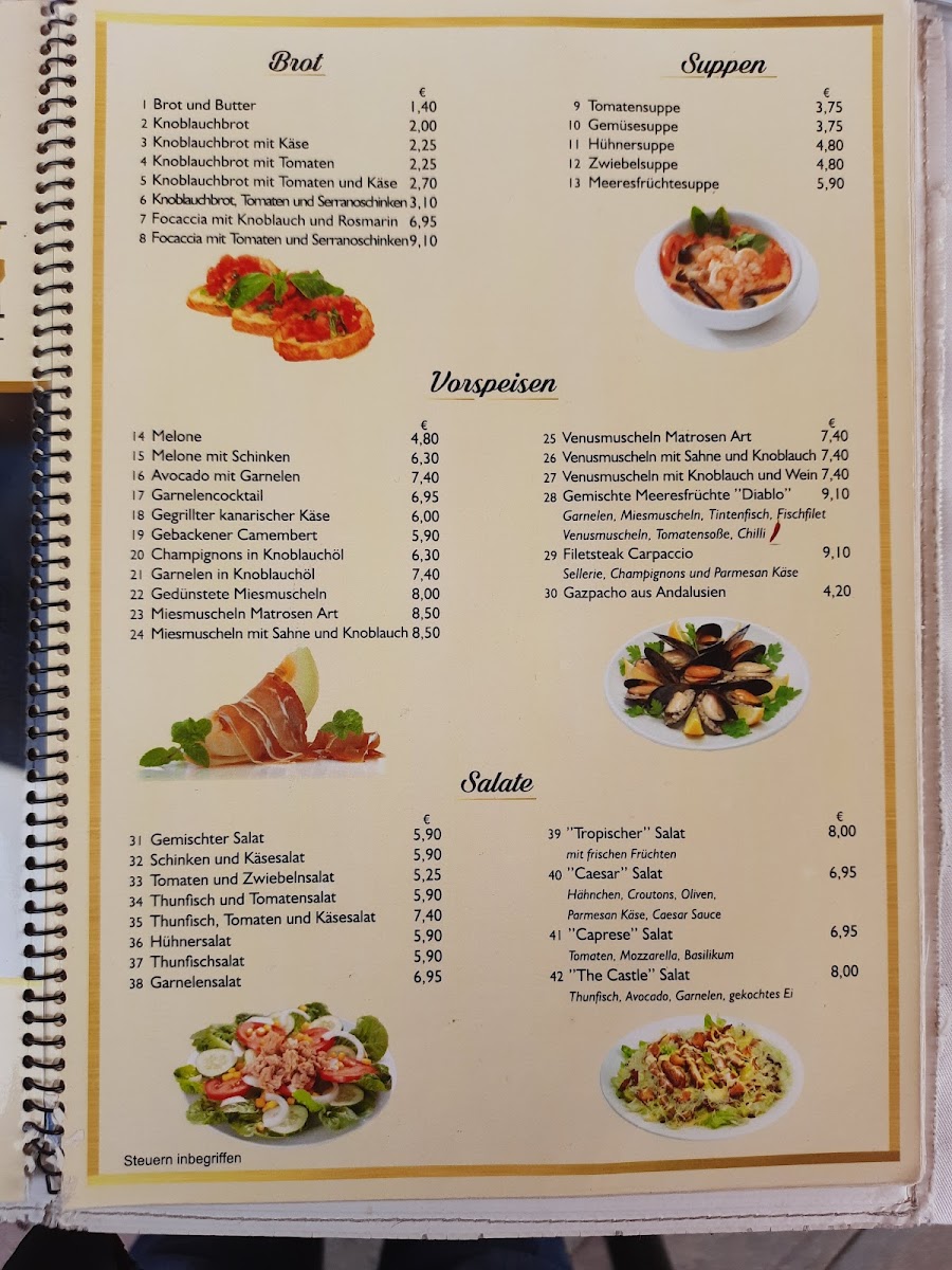 The Castle Pub and Tapas Bar Photo Menu 2