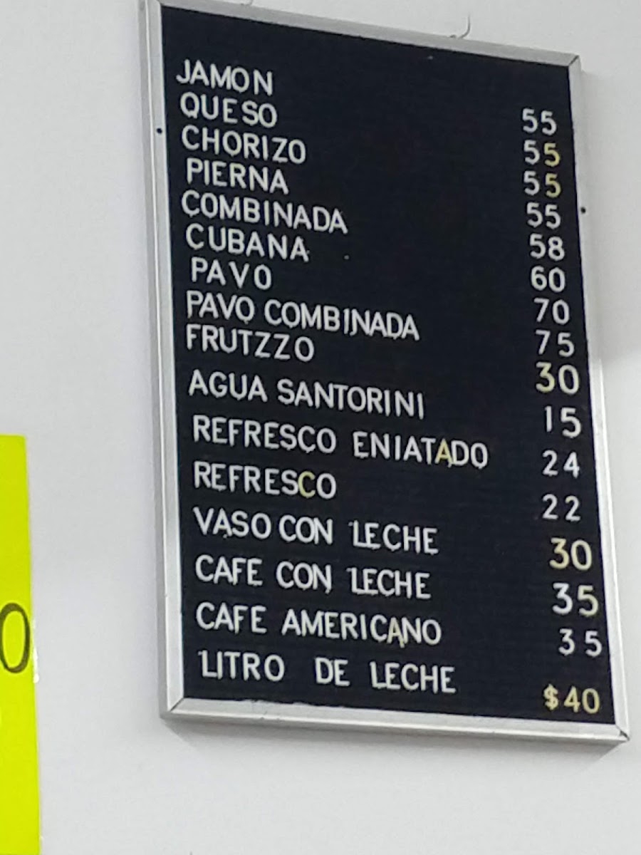 Tortas Chalo Photo Menu 2
